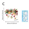 Campanitas de ambiente navideño transfronterizas, huevos de colores, flores rojas, campanas, pegatinas para ventana, decoración para escaparate de tienda, pegatinas electrostáticas