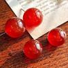 Recomendado Ano Novo Vermelho Prata 925 Vidro Gelo Transparente Carnelian Natural e Ágata Vermelha Suportes para Brincos Reexame