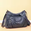 Nova bolsa transversal feminina elegante de textura macia transfronteiriça, bolsa de ombro moderna de grande capacidade com múltiplos bolsos para mães de meia-idade
