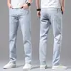 Jeans Blancos Rotos para Hombre, Corte Recto y Holgado, Nuevo Modelo 2026, Pantalones Largos Elásticos y Casuales para Verano