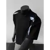 Verano 2025 Nueva Moda Masculina Marca de Tendencia Diseño de Bloques de Color Rayado Cuello Redondo Manga Corta Camiseta Superior