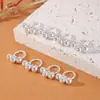 Anillo colgante de tres cuentas de cobre con retención de color alta, bañado en plata gruesa, para pulsera y collar, cuenta espaciadora, material DIY hecho a mano, accesorios de joyería al por mayor
