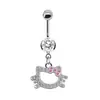 Moda Europea y Americana Forma de Corazón Mariposa Sin Perforación Joyería para Ombligo con Circonita, Piercings para Ombligo, Pinzas para Ombligo, Pinzas para Orejas, Joyería para Piercing