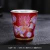 Taza de té de esmalte atractiva hecha a mano Copa de Plata 999 taza de té de corte colorida taza personal de alta gama juego de té kung fu