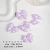 Brincos Fofos de Menina Cor Creme Laço Flor Miçangas Acrílicas Corrente para Celular Pulseira Pingente DIY