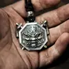 Série Tianshi Tigre Negro corte de chuva orelhas quadrado dupla face oito trigramas cartão Tianshi proteção cartão da sorte colar pingente pingente masculino