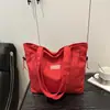 Bolsa Tote Grande Capacidade para Estudantes Classe 2026 Primavera Nova Bolsa de Ombro para o Dia a Dia Estilo Japonês Lona Bolsa de Axila