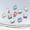 Cristal Dongzhou 8*10 Rocas Medianas Azúcar Cristalizado Pedrería para Uñas Rectangular Ángulo Recto Cubo de Azúcar Fondo Puntiagudo Brillante Vidrio K9 Accesorios para Uñas