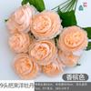 9 Manija de cabeza viga peonía extranjera rosa brasileña nueva pastoral boda belleza flor de seda base salón de bodas coreano flor artificial