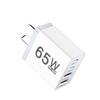 Carregador rápido multi-porta 65W Carregador USB para celular Apple Huawei EUA, Europa, Austrália e Reino Unido Cabeça de carregamento 2A2C