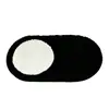 Alfombra de Casa Minimalista Tufted de Alto Nivel en Blanco y Negro, Felpudo de Baño, Alfombra Decorativa para Sofá de Sala de Estar