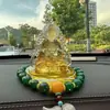 Nuevo Adorno de Coche con Vidrio para Consola Central Guanyin Interior del Coche Escritorio Frontal Perfume Bodhisattva Guanyin de Doble Cara Decoración de Instalación Segura