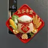 Imán plano de acrílico para refrigerador "Nuestro hogar será cada vez mejor" Nuevo decoración del hogar pegatina magnética estilo chino