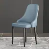 Silla de comedor minimalista italiana silla moderna simple silla con respaldo de lujo ligero taburete para apartamento pequeño hogar hotel restaurante metal