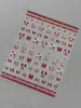 Pegatinas para Uñas con Diseño de Hormigas Yitu con Pegatinas de Lazo de Papel Plateado, Elegantes Decoraciones para Uñas Estilo Año Nuevo Yt7653