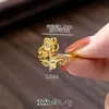 Pulsera de Oro Arena Vietnamita de Venta Caliente, Diseño Simple, Anillo de Rosa, Joyería Versátil de Estilo Étnico Chapada en Oro Cobre para Mujeres