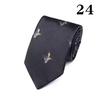 Gravata Masculina 8cm Distinta Bordada Social Casual Animal Moda Estilo Coreano Preta Gravata Feminina Britânica