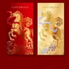 Modelo Nuevo 2026 Sobres Rojos Imprimibles del Año del Caballo en Stock, Paquetes Rojos de Año Nuevo para el Festival de Primavera, Logo de Marca de Arte Moderno con Estampado en Caliente