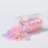 Nuevas Gomas para el Cabello Desechables de Conejito de Dibujos Animados en Botella, Bandas de Goma Infantiles de Alta Elasticidad Que No Dañan el Cabello, Gomas Pequeñas para Niñas