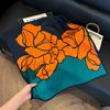 [Estilo Floral] Pañuelo de Seda Amazon Transfronterizo para Mujer 2025 Nuevo Regalo Delgado de Alta Gama para Mamá Pañuelo Cuadrado de 70