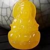 Celebridad en línea Suministro en vivo Segunda generación Gota de agua de cera de abeja con colgante de forma sin importar marca Suéter Collar Ámbar Hombres y mujeres Al por mayor