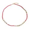 Collar de Turmalina Rosa con Cuentas, Moda de Verano, Estilo de Alta Gama, Nueva Cadena para Clavícula Estilo Chino, Collar Versátil con Temperamento Elegante