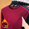 Venta al por mayor de fabricante suéter de una pieza de forro polar para hombre con cuello alto medio, nuevo suéter de punto base cálido engrosado de invierno
