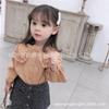 Algodón Lavado a la Arena Tejido con Nudos Algodón Puro Ropa Infantil Camisa Manga Corta Hanfu Pantalones Casuales Tela para Ropa