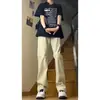 Jeans Micro Flare Retrô Masculino Perna Reta Solto Calça High Street Americana Tendência Versátil Cleanfit Casual Calça Longa