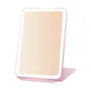 Espejo de Maquillaje LED con Luz de Tres Colores, Espejo Plegable Portátil de Regalo para Viajes y Oficina, Espejo de Tocador