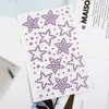 Adesivos de estrela pentagrama azul com strass para show, maquiagem de apoio azul, adesivos de pedras de strass autoadesivos para meninas