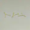 Acessórios para joias DIY cor ouro 18K duradoura aço inoxidável acessórios para joias em forma de Y material com contas feito à mão