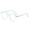 2411 Armazones de Gafas Poligonales para Hombre y Mujer Tendencia Coreana Armazones Asimétricos para Estudiantes con Receta Armazones para Miopía con Luz Anti-Azul