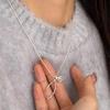 S925 Sterling Silver Mesmo Estilo Aquamarous Borboleta Estrela Pérola Colar Nicho Feminino High-end Light Luxury All-match Clavícula Cadeia