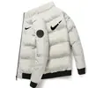 Nuevo Conjunto de Chaqueta de Algodón con Cuello Alto y Pantalones con Logo de Coche para Hombre 2023, Ropa Casual Gruesa de Algodón Cálido de Invierno