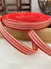 Laço de fita festivo estilo chinês vermelho grande de 1,0-1,7 cm acessórios para roupas de minorias étnicas atacado