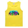 2023 Verão Crianças colete estilo coreano algodão casual camisa de fundo suor-absorvente açúcar esportes outerwear meninos sem mangas undershirt