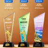 Troféu de Cristal Criativo Medalha de Metal Estrela em Ascensão da Equipe Elegante Atmosférico Prêmio da Reunião Anual Funcionário Destaque Comemoração