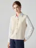 Chaleco 100% cachemir puro, cárdigan de punto sin mangas para mujer, perfecto para usar en capas, nuevo estilo otoño/invierno, color liso, suéter versátil