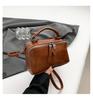 Bolso Almohada Retro Estilo Occidental 2025 Primavera Nuevo Bolso de Mano Elegante a la Moda Doble Cremallera Hombro Bandolera