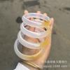 Venta al por mayor de pulseras de cuarcita con alto contenido de azúcar y hielo, mitad blancas y mitad moradas, de tira plana, de jade para mujer, joyería de moda.