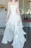 Vestido de longitud de pastel estilo resort de playa 2026 Verano Nuevo Estilo Francés Blanco con Volantes de Satén con Tirantes para Mujer