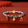 Pulsera de cloisonné gris fragante de Pekín, pulsera de esmalte cloisonné, pulsera bulliciosa de esmalte de color para pareja, novias, flores, regalo para hombres y mujeres
