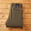 Pantalones largos de mezcla de algodón peinado de alta gama, engrosados y cepillados, nuevos para 2026, otoño/invierno, casual de negocios, corte holgado, pierna recta para hombre