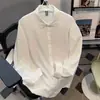 Camisa de color liso primavera nuevo estilo camisa de manga larga para hombre estilo coreano suelta casual ropa de hombre primavera y otoño top de moda