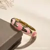 Pulsera Infantil Transfronteriza de Esmalte de Luna, Joyería Versátil de Alta Gama, Pulsera Rosa para Niños