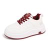 Sapatos Brancos Estilo Coreano Feminino 2024 Outono Novo Ins Estudante Casual Tendência Sapatos Femininos Sola Grossa Plataforma Elevatória Sapatos ZS81