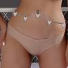 Nueva cadena de cintura con perlas de lazo de AliExpress, moda europea y americana, sexy cadena corporal de pedrería