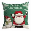 Funda de almohada navideña transfronteriza con dibujos de Papá Noel, fábrica de almohadas para sofá o coche, funda de almohada estampada al por mayor
