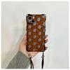 Pájaro Tortuga Marrón Manzana 16 Correa Cruzada Funda para Teléfono Móvil para iPhone15promax Resistente a Caídas 14 Funda Suave 13